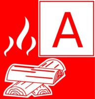 Symbol für Brandklasse A