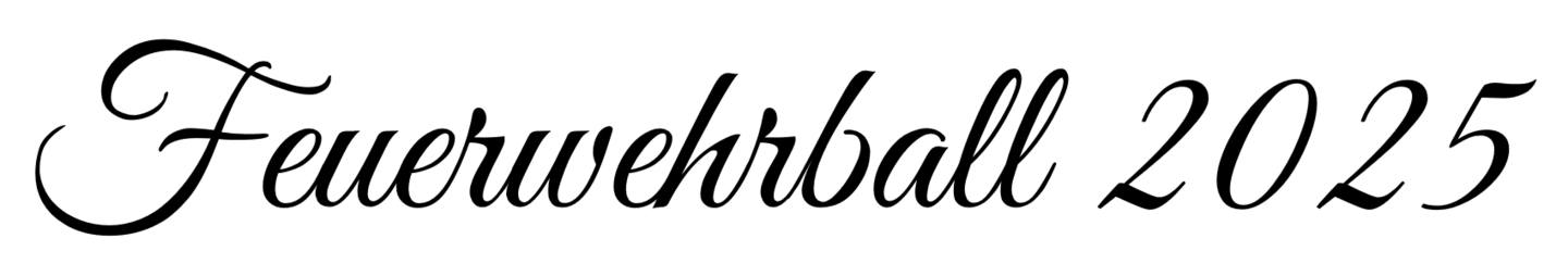 Geschwungener Handschriftzug: Feuerwehrball 2024