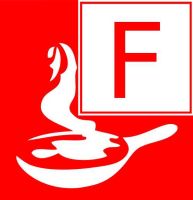 Symbol für Brandklasse F