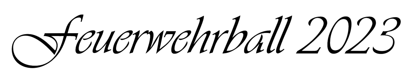 Geschwungener Handschriftzug: Feuerwehrball 2023
